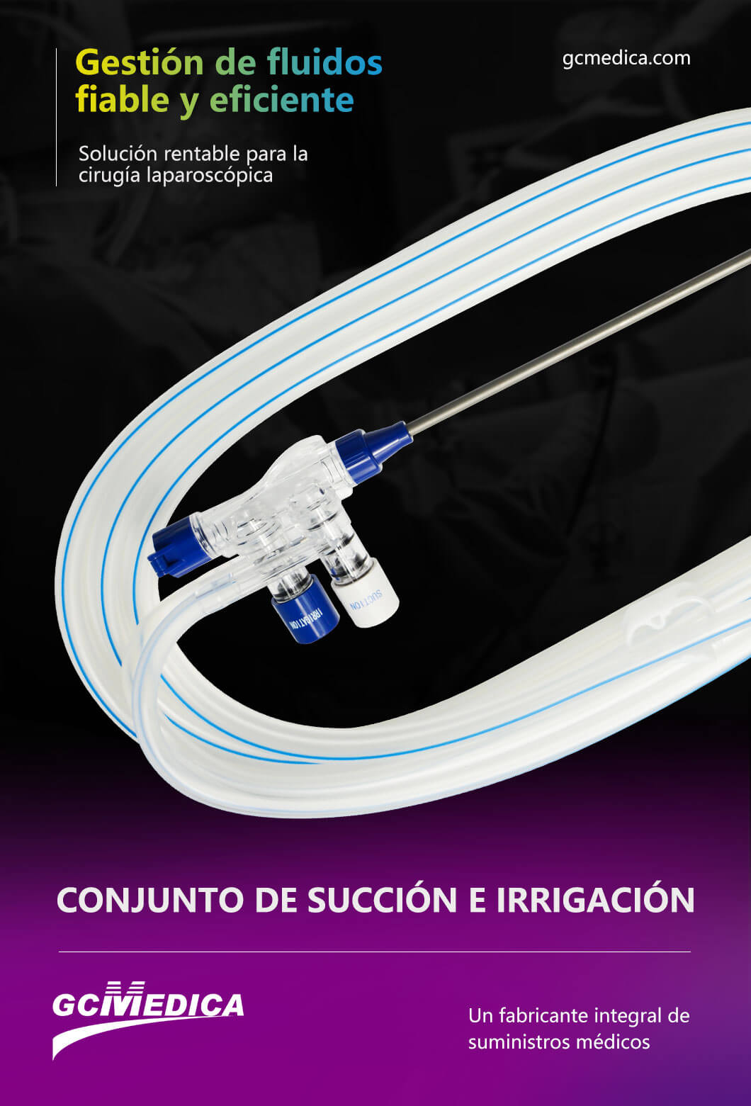 Tubo de Succión e Irrigación Descartable